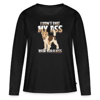 Terrier de blé - T-shirt manches longues Premium bio Femme - noir - Devant - Julia (174cm)