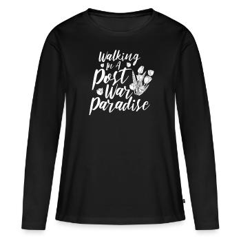 Tulipes Tulipes - T-shirt manches longues Premium bio Femme - noir - Devant - Julia (174cm)