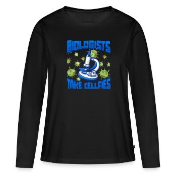 Biology Biologist Microscope - Women's Premium Organic Long Sleeve Shirt - black - Front - Julia (174cm)
