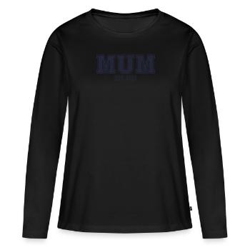 Mum Est. 2023 Herzschlag Für Zukünftige Mutter - Frauen Premium Bio Langarmshirt - Schwarz - Vorne - Julia (174cm)