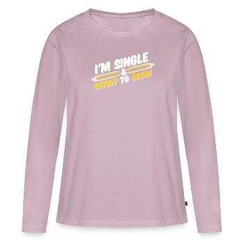 Craft Beer Bier Craftbier Gerste - Frauen Premium Bio Langarmshirt - Altrosa - Vorne - Julia (174cm)