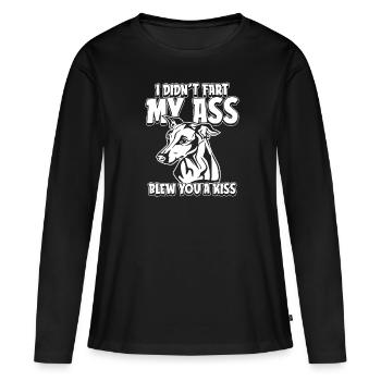 Greyhound Windhund - T-shirt manches longues Premium bio Femme - noir - Devant - Julia (174cm)
