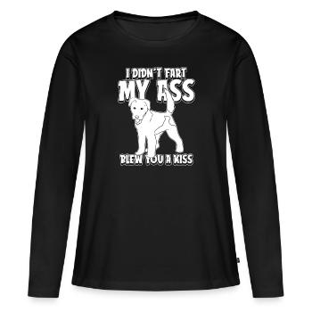 Terrier de blé - T-shirt manches longues Premium bio Femme - noir - Devant - Julia (174cm)