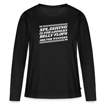 Plongée Plongée Plongée Pulvérisation - T-shirt manches longues Premium bio Femme - noir - Devant - Julia (174cm)