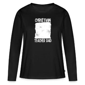 Professeur d’éducation religieuse Père d’éducation religieuse - T-shirt manches longues Premium bio Femme - noir - Devant - Julia (174cm)