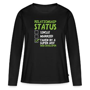 Web Developer Web Developer Funny - Women's Premium Organic Long Sleeve Shirt - black - Front - Julia (174cm)