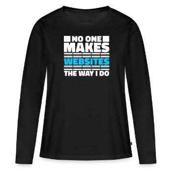 Web Developer Web Developer Funny - Women's Premium Organic Long Sleeve Shirt - black - Front - Julia (174cm)