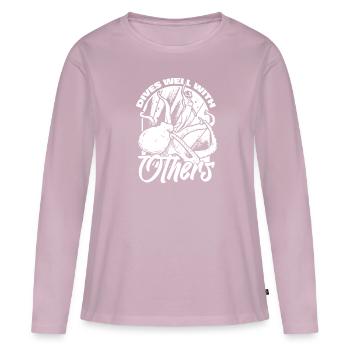Diving Divers Commercial Diving - Women's Premium Organic Long Sleeve Shirt - dusky pink - Front - Julia (174cm)