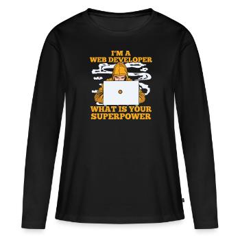 Web Entwickler Webdeveloper Zool - Frauen Premium Bio Langarmshirt - Schwarz - Vorne - Julia (174cm)