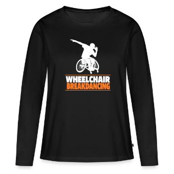 Breakdance Breakdancer Breakdance Fauteuil roulant - T-shirt manches longues Premium bio Femme - noir - Devant - Julia (174cm)
