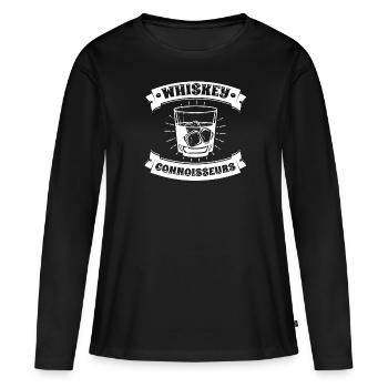 Whisky Whiskey - T-shirt manches longues Premium bio Femme - noir - Devant - Julia (174cm)