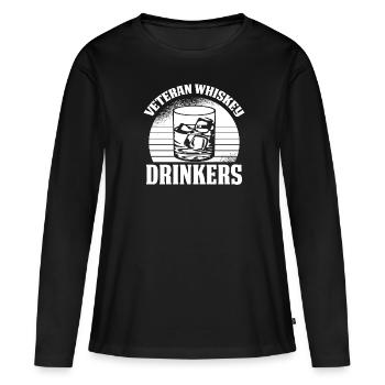 Whisky Whiskey - T-shirt manches longues Premium bio Femme - noir - Devant - Julia (174cm)