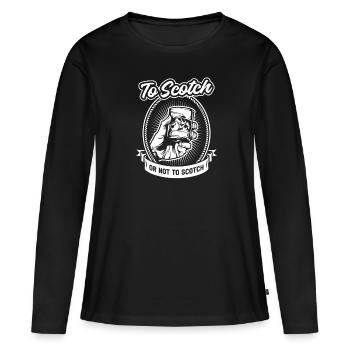 Whisky Whiskey - T-shirt manches longues Premium bio Femme - noir - Devant - Julia (174cm)