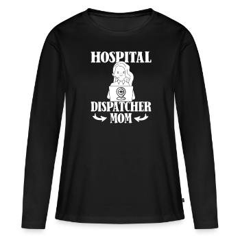 Centre d’opérations du centre de contrôle des appels d’urgence - T-shirt manches longues Premium bio Femme - noir - Devant - Julia (174cm)
