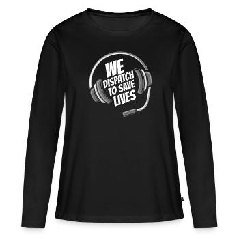 Notruf Leitstelle Einsatzzentrale Speichern - Frauen Premium Bio Langarmshirt - Schwarz - Vorne - Julia (174cm)