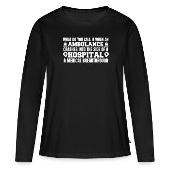 Centre d’opérations du centre de contrôle des appels d’urgence - T-shirt manches longues Premium bio Femme - noir - Devant - Julia (174cm)