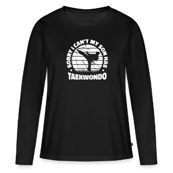 Taekwondo Taekwondo Père - T-shirt manches longues Premium bio Femme - noir - Devant - Julia (174cm)