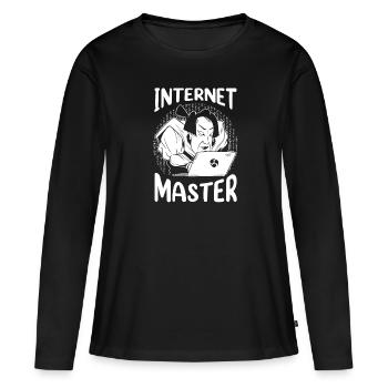 Web Developer Web Developer - Women's Premium Organic Long Sleeve Shirt - black - Front - Julia (174cm)