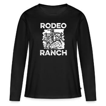 Rodeo Cowboy Ranch Cowboy - T-shirt manches longues Premium bio Femme - noir - Devant - Julia (174cm)