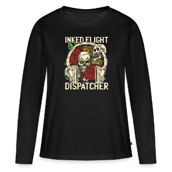 Crâne du centre de contrôle des appels d’urgence - T-shirt manches longues Premium bio Femme - noir - Devant - Julia (174cm)