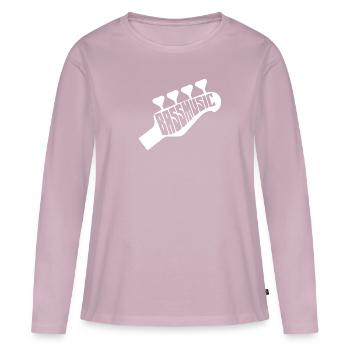 Bassiste Guitare basse Bassiste Musique - T-shirt manches longues Premium bio Femme - rose poudré - Devant - Julia (174cm)