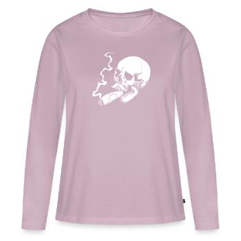 Cigar Skull - Women's Premium Organic Long Sleeve Shirt - dusky pink - Front - Julia (174cm)