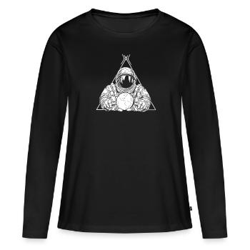 Astronaute, Astronaute, Cosmonaute - T-shirt manches longues Premium bio Femme - noir - Devant - Julia (174cm)