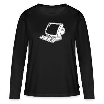 Web Developer Web Developer Computer - Women's Premium Organic Long Sleeve Shirt - black - Front - Julia (174cm)