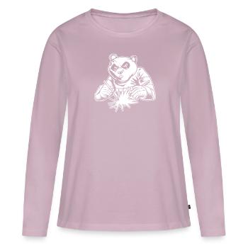 Schweißer Schlosser Tragen - Frauen Premium Bio Langarmshirt - Altrosa - Vorne - Julia (174cm)