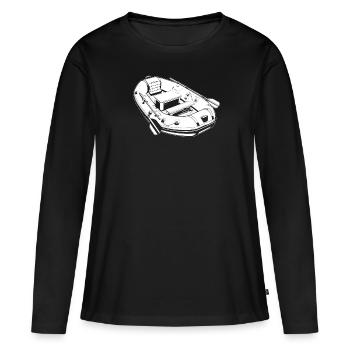 Rafting - T-shirt manches longues Premium bio Femme - noir - Devant - Julia (174cm)