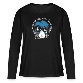 Emo Gothique - T-shirt manches longues Premium bio Femme - noir - Devant - Julia (174cm)