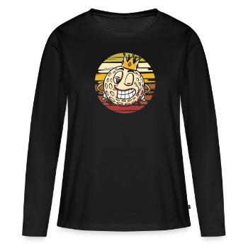 Golf Golfer Golfen - Frauen Premium Bio Langarmshirt - Schwarz - Vorne - Julia (174cm)
