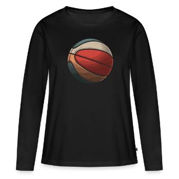 Basketball Basketballer - Frauen Premium Bio Langarmshirt - Schwarz - Vorne - Julia (174cm)