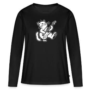 Guitare électrique Guitare électrique - T-shirt manches longues Premium bio Femme - noir - Devant - Julia (174cm)