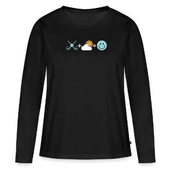 Golf Golfer Golfen - Frauen Premium Bio Langarmshirt - Schwarz - Vorne - Julia (174cm)