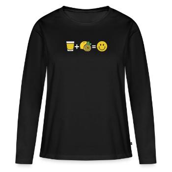 Téquila - T-shirt manches longues Premium bio Femme - noir - Devant - Julia (174cm)