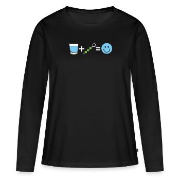 Gin - T-shirt manches longues Premium bio Femme - noir - Devant - Julia (174cm)