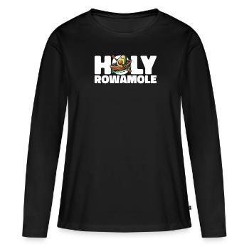 Aviron Avocat Holy Rowamole - T-shirt manches longues Premium bio Femme - noir - Devant - Julia (174cm)