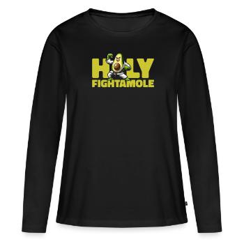 Karaté Avocat Holy Fightamole - T-shirt manches longues Premium bio Femme - noir - Devant - Julia (174cm)
