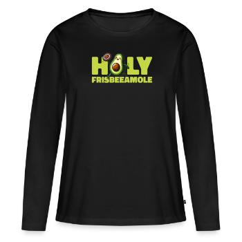 Frisbee Avocat Holy Frisbeeamole - T-shirt manches longues Premium bio Femme - noir - Devant - Julia (174cm)