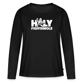 Karaté Avocat Holy Fightamole - T-shirt manches longues Premium bio Femme - noir - Devant - Julia (174cm)