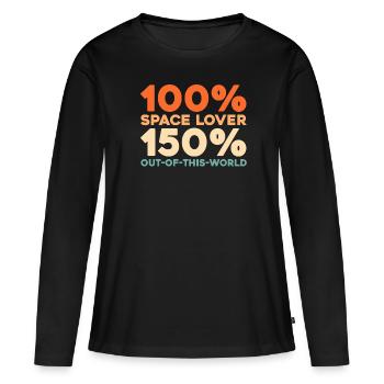 Astronaute, Astronaute, Cosmonaute - T-shirt manches longues Premium bio Femme - noir - Devant - Julia (174cm)