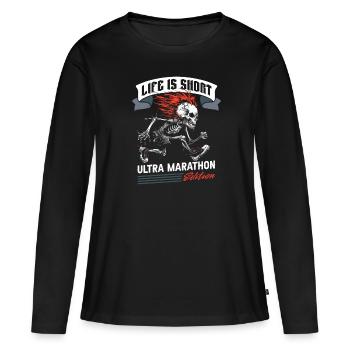 Ultramarathon - Women's Premium Organic Long Sleeve Shirt - black - Front - Julia (174cm)