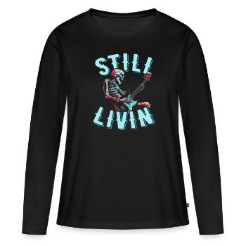 Bassist Bass Gitarre Basser - Frauen Premium Bio Langarmshirt - Schwarz - Vorne - Julia (174cm)