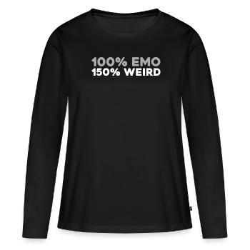Emo Gothique - T-shirt manches longues Premium bio Femme - noir - Devant - Julia (174cm)