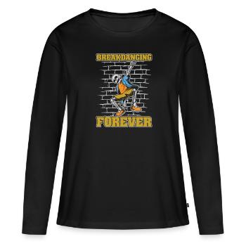 Breakdance Breakdancer Breakdance Squelette - T-shirt manches longues Premium bio Femme - noir - Devant - Julia (174cm)