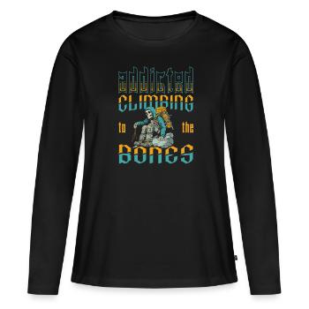 Klettern Kletterer - Frauen Premium Bio Langarmshirt - Schwarz - Vorne - Julia (174cm)