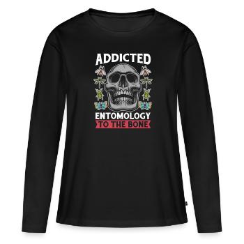 Entomology Entomologist Insect Skull - Women's Premium Organic Long Sleeve Shirt - black - Front - Julia (174cm)