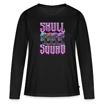 Techno Raver - T-shirt manches longues Premium bio Femme - noir - Devant - Julia (174cm)