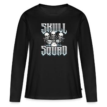Batterie Batteurs Batteurs - T-shirt manches longues Premium bio Femme - noir - Devant - Julia (174cm)